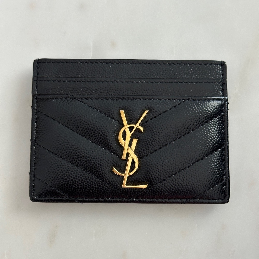 CASSANDRE MATELASSÉ CARD CASE IN GRAIN DE POUDRE LEATHER